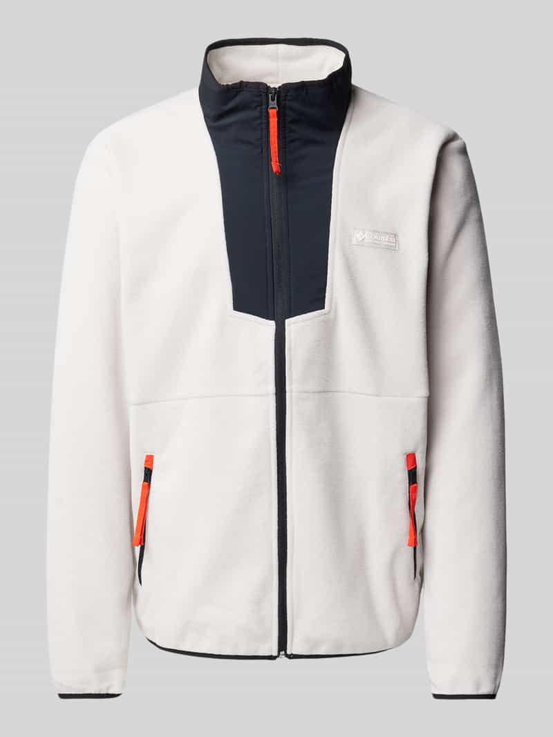 Sweter z polaru z naszywką z logo model ‘SEQUOIA’