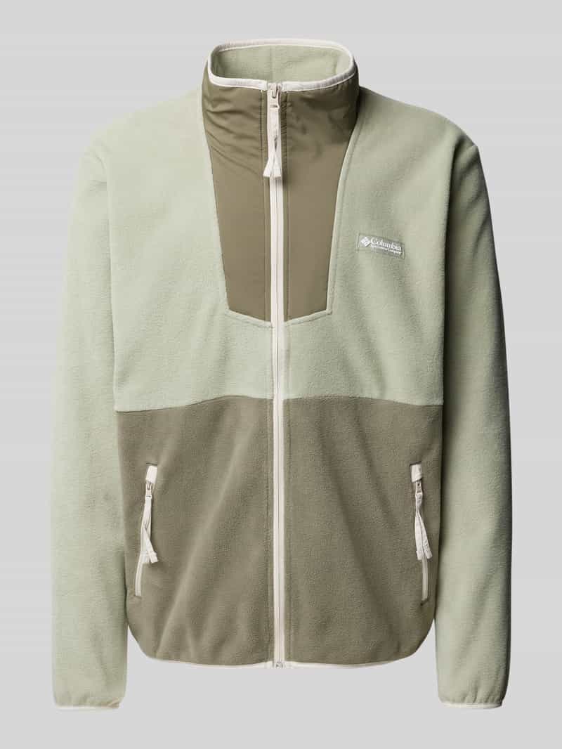 Sweter z polaru z naszywką z logo model ‘SEQUOIA’