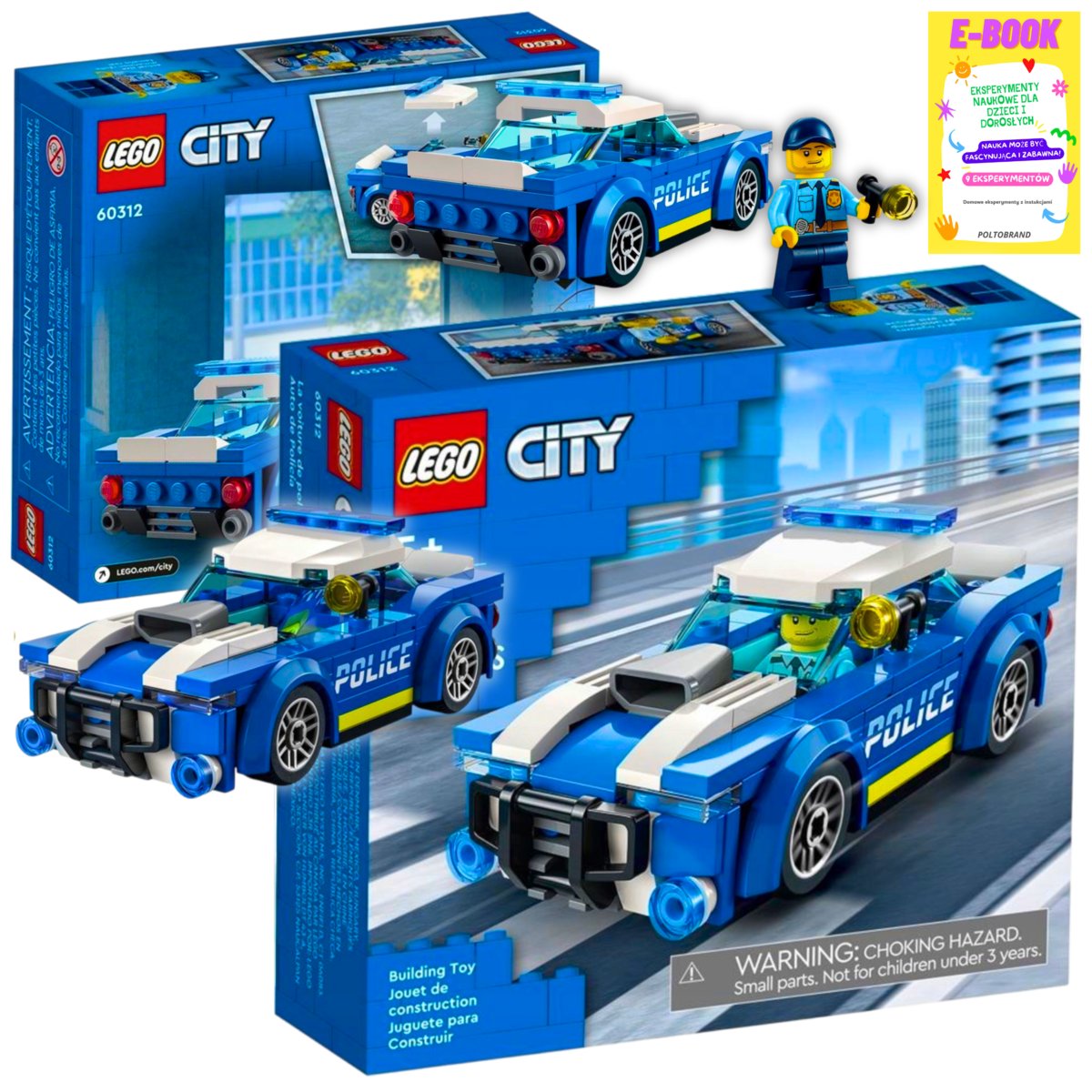 LEGO® RADIOWÓZ POLICJA AUTO SAMOCHÓD - LEGO CITY 60312 KLOCKI PREZENT + EBOOK