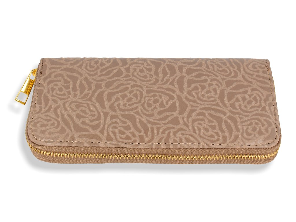 PORTFEL damski beżowy we wzory