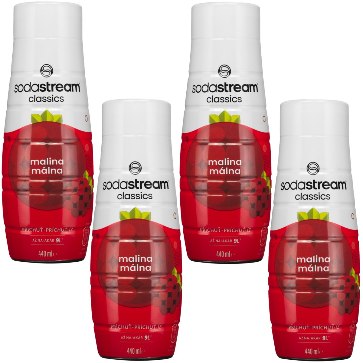 4x Syrop do SodaStream Malina 440ml