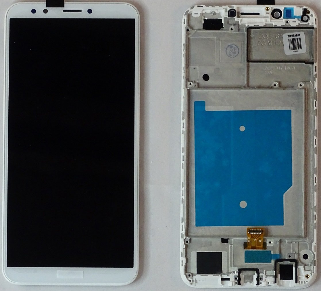 Wyświetlacz z ramką do HUAWEI Y7 2018 White