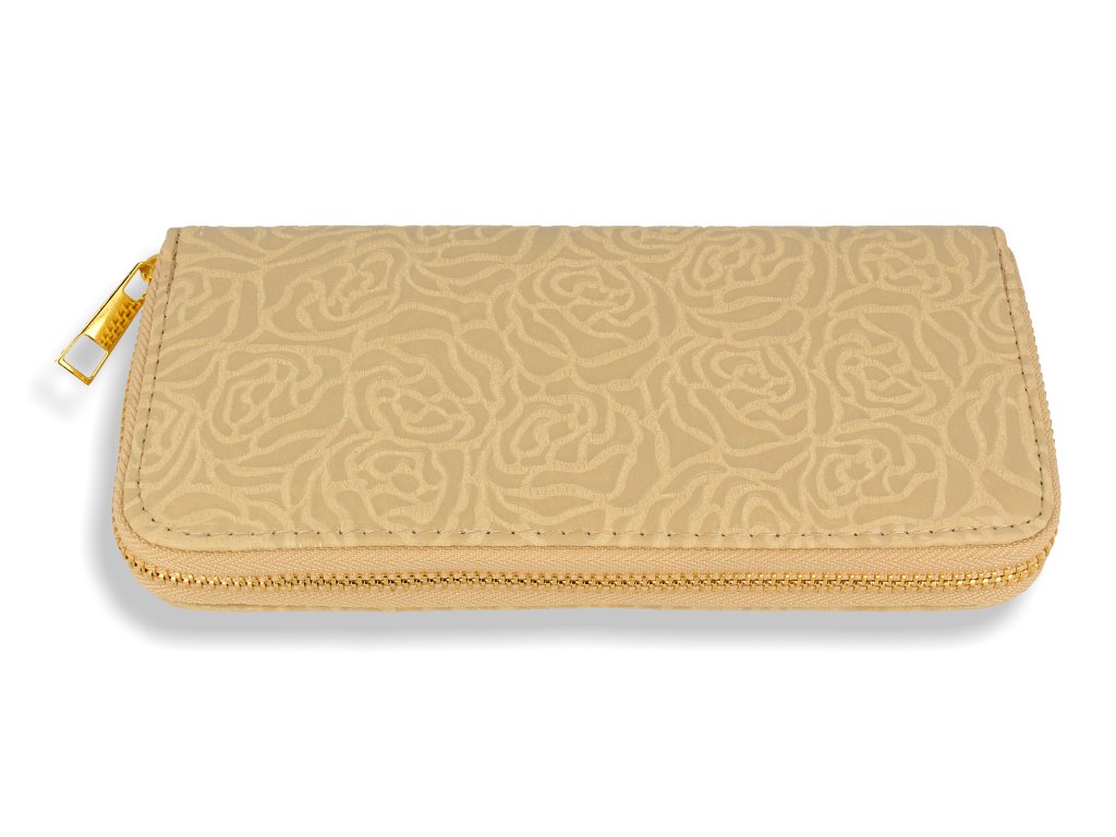 PORTFEL damski beżowy we wzory