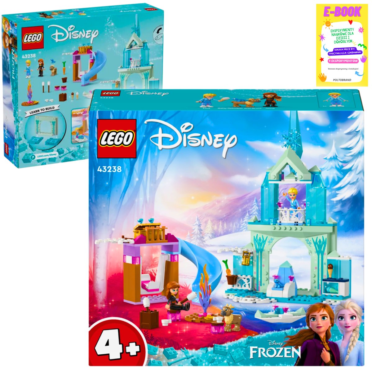 LEGO DISNEY ZESTAW LODOWY ZAMEK ELZY KRAINA LODU FROZEN KLOCKI PREZENT DLA DZIECKA + EBOOK