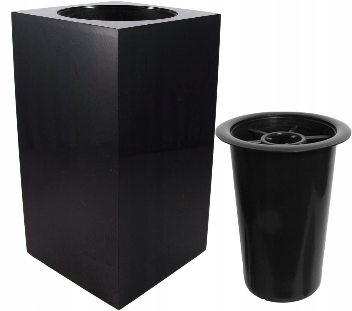 Duży wazon nagrobny kwadrat wazony nagrobkowe 7kg kwadratowy na grób