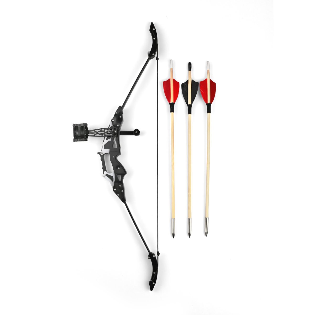 Łuk Bloczkowy 35 cm Metal Brelok Miniłuk Łucznictwo