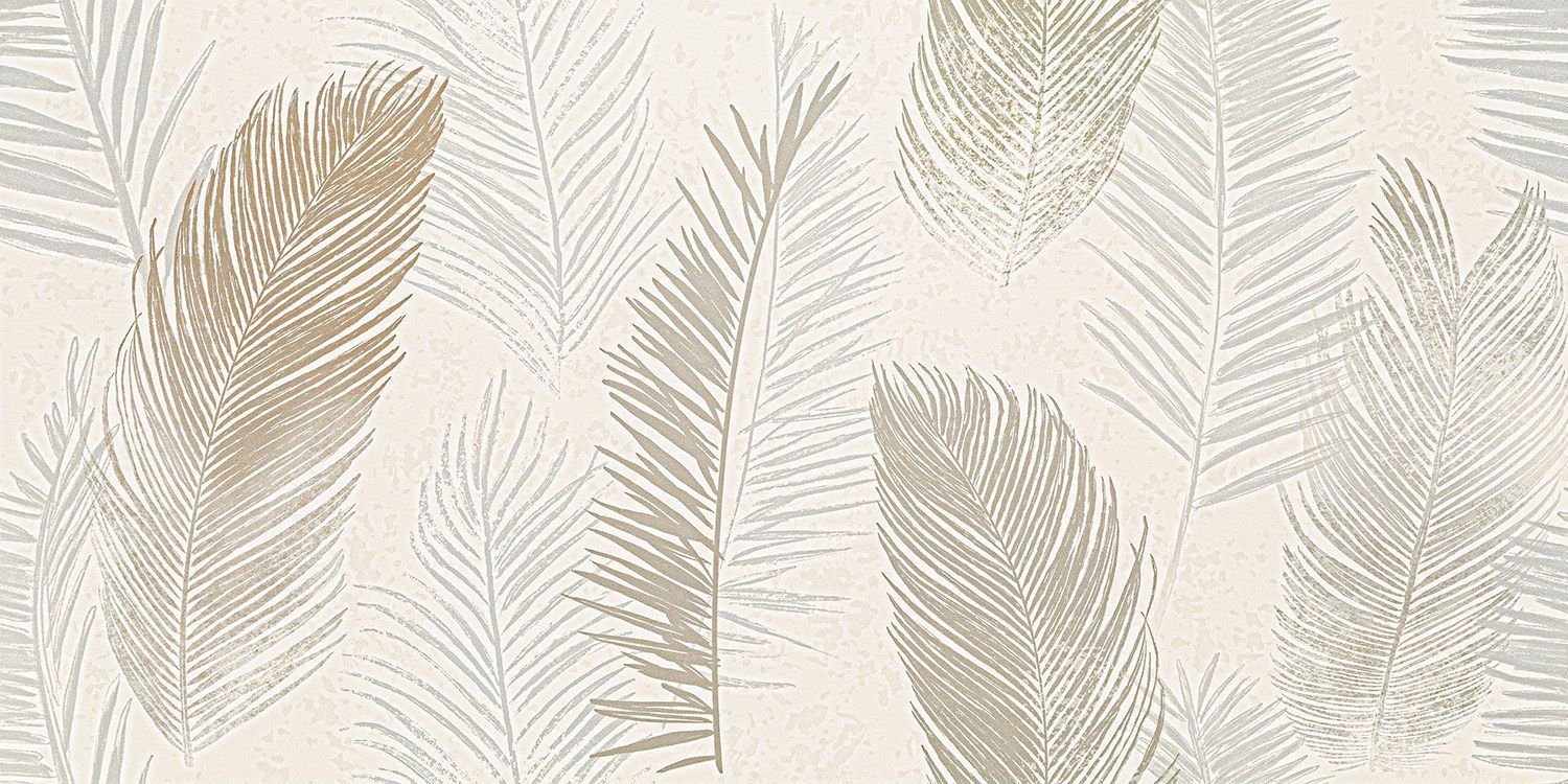 Glazura Blanca Leaves satin rectified 59,8x119,8 Arte