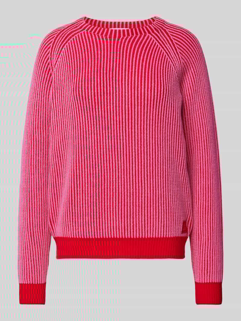 Sweter z dzianiny z okrągłym dekoltem model ‘PALMA’