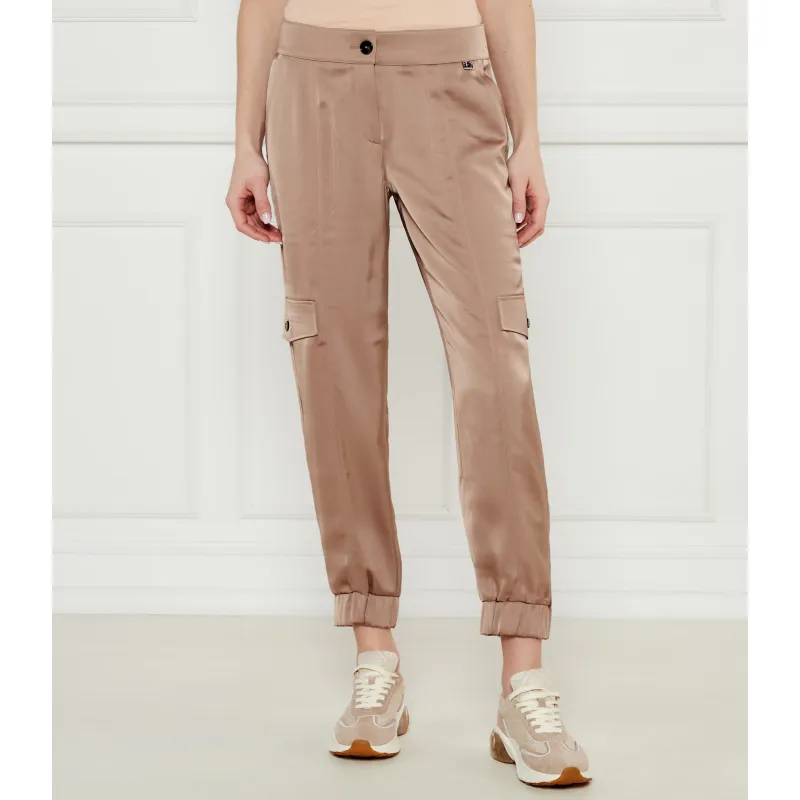 Marc Cain Satynowe spodnie cargo Ridder | Relaxed fit