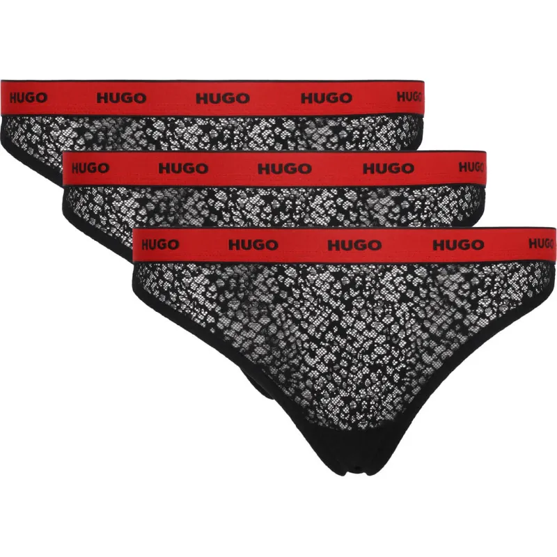 Hugo Bodywear Koronkowe stringi 3-pack