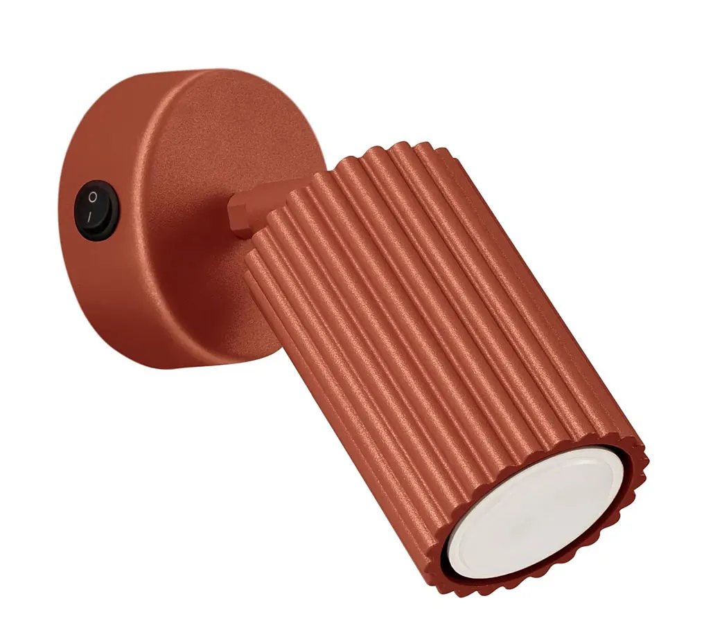 Nowoczesny kinkiet z włącznikiem w kolorze ochra - D291 B8-G66