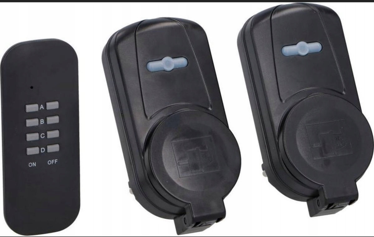 GRUNDIG - 2x Gniazdo Smart WiFi + Pilot IP44 1000W Zasięg 40m