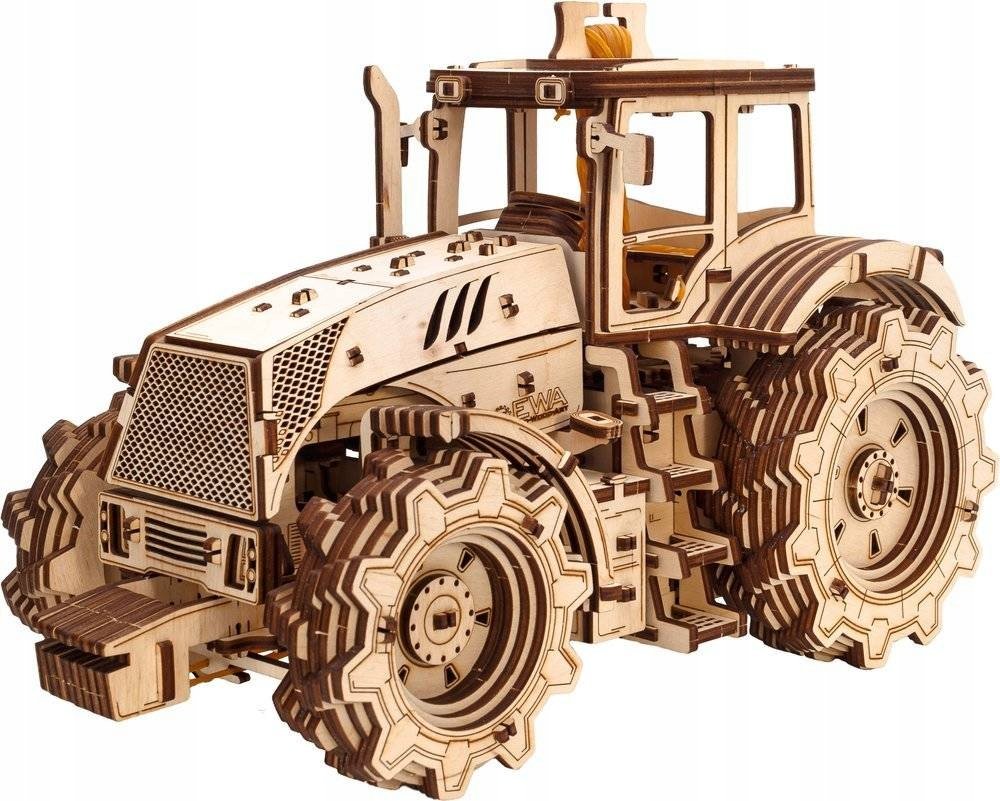 DREWNIANE PUZZLE 3D TRAKTOR CIĄGNIK MECHANICZNY ZESTAW DO ZŁOŻENIA DIY