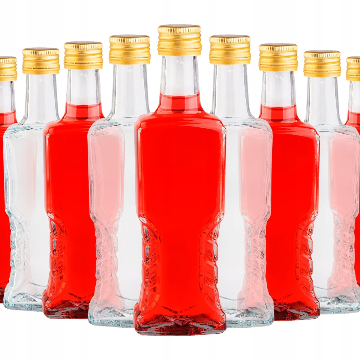 50x butelka Ukrainka 100ml na likiery soki syrop nalewki BUTELKI + ZAKRĘTKI