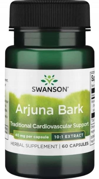 Swanson - Kora Arjuny, Ekstrakt 10:1, 40mg, 60 kapsułek