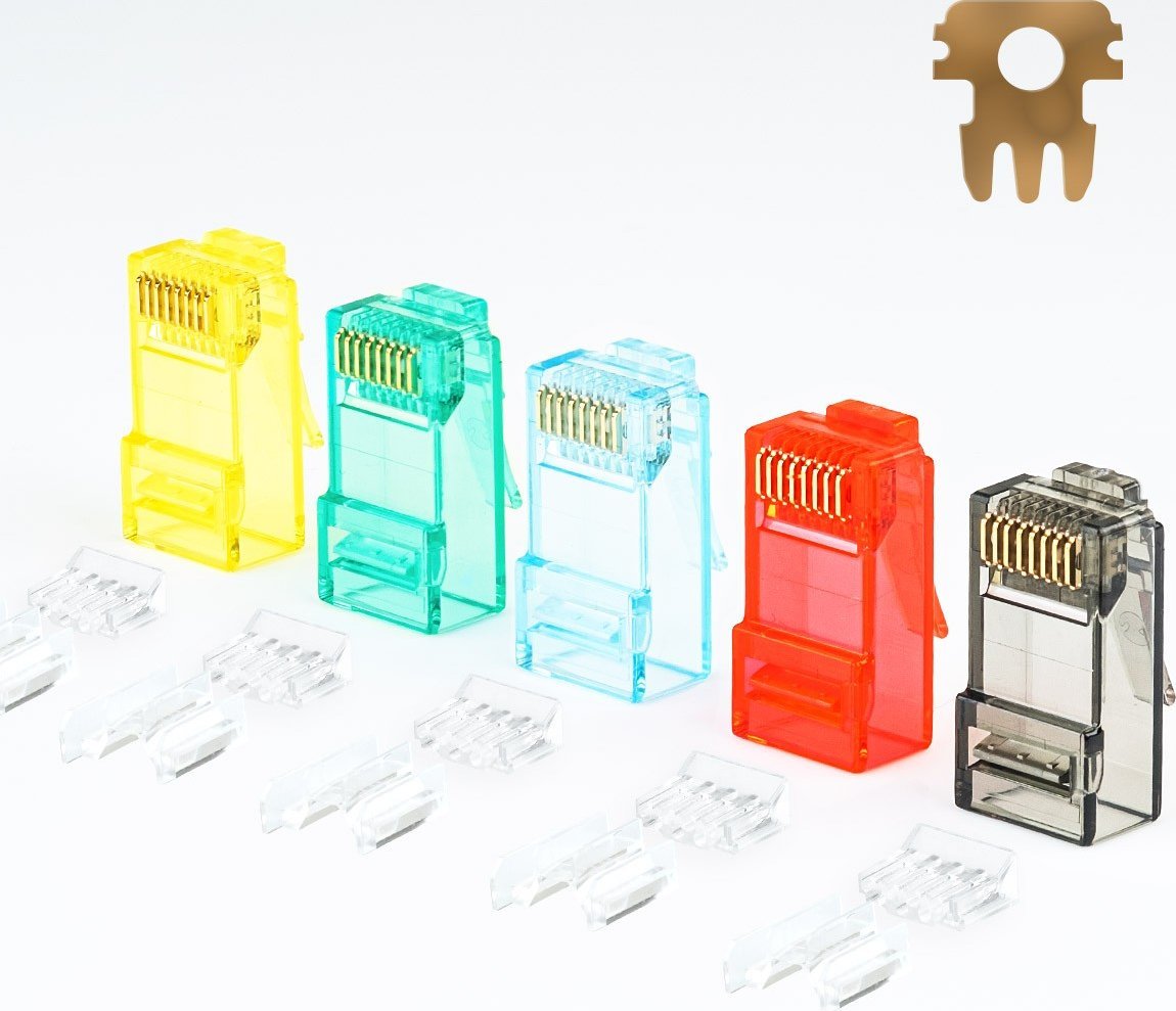 NetRack Wtyk RJ45 UTP kat. 6A, drut, Netrack, kolor MIX 100 szt