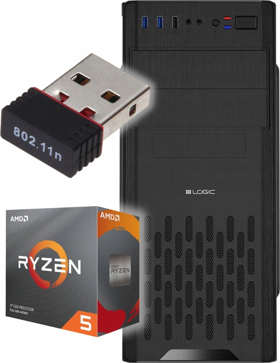 Komputer Pix Protask V4 AMD Ryzen 5 32GB DDR4 512GB SSD DVD Windows 11