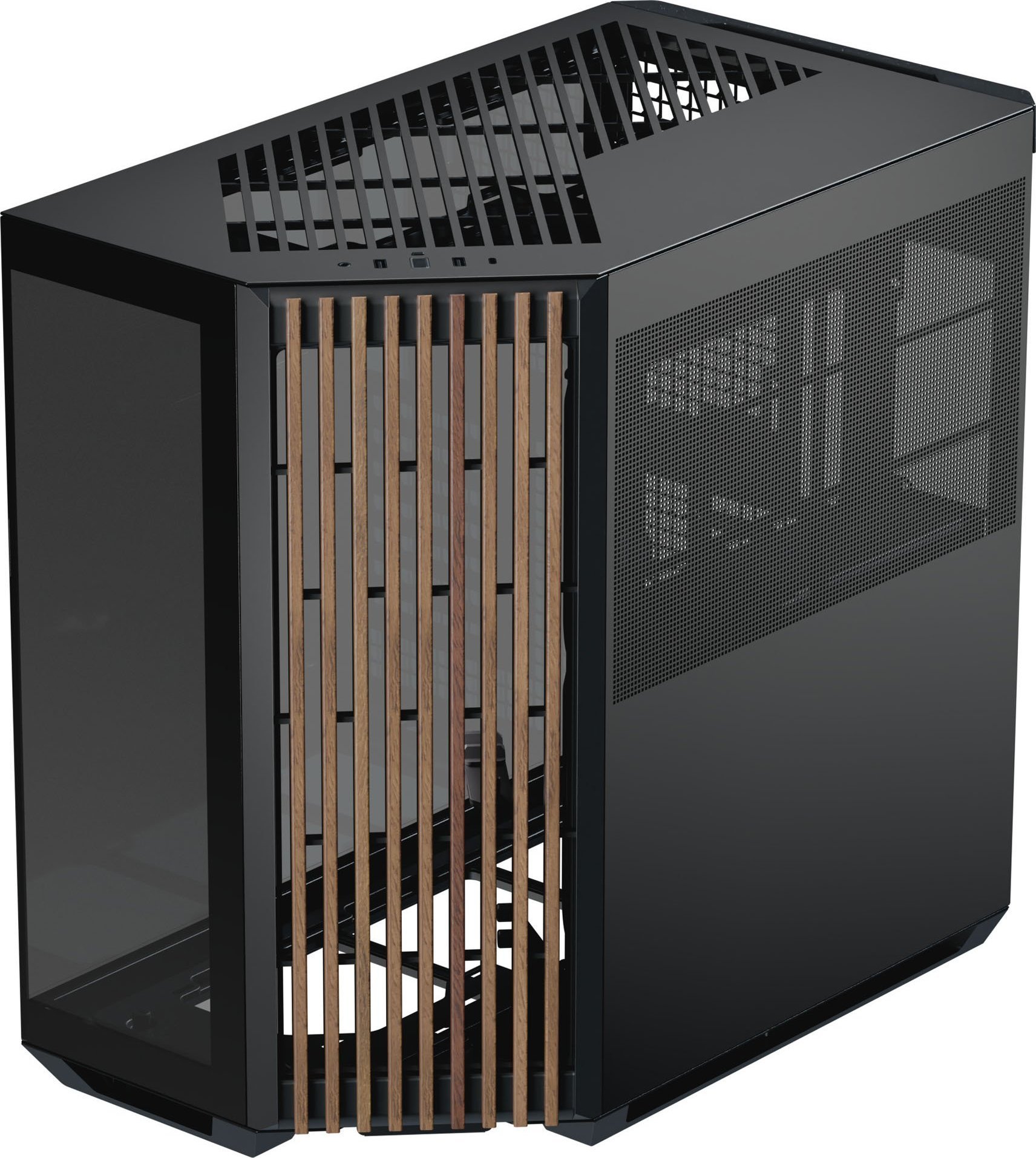 Obudowa Apnx APNX V1 PC-Gehuse, Midi-Tower, ATX, Tempered Glass - Holz, schwarz