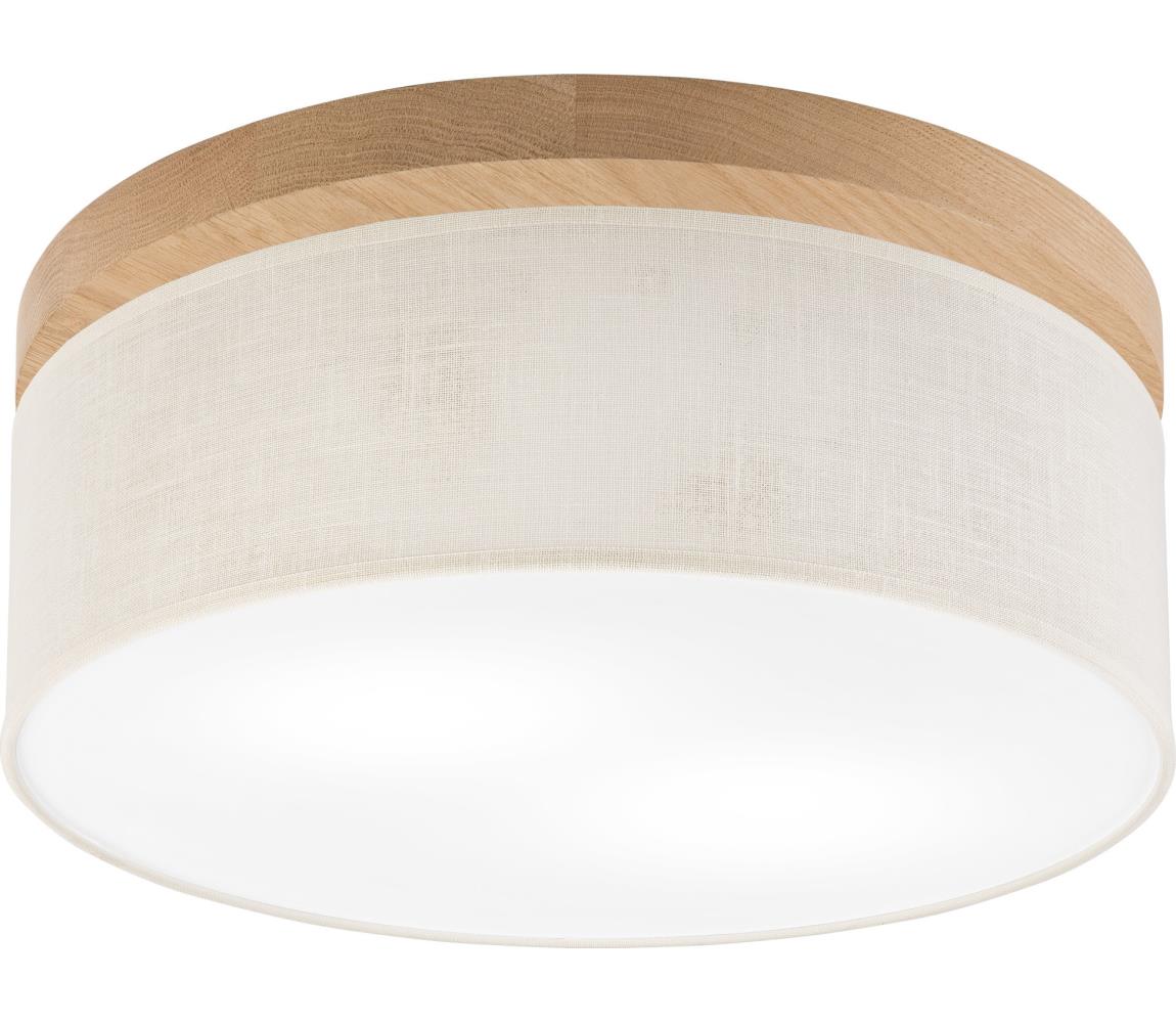 Brilagi - Plafon BELLADONNA 2xE27/15W/230V śr. 40 cm kremowy/dąb