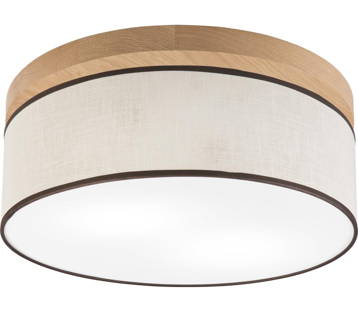 Brilagi - Plafon BELLADONNA 2xE27/15W/230V śr. 40 cm kremowy/dąb