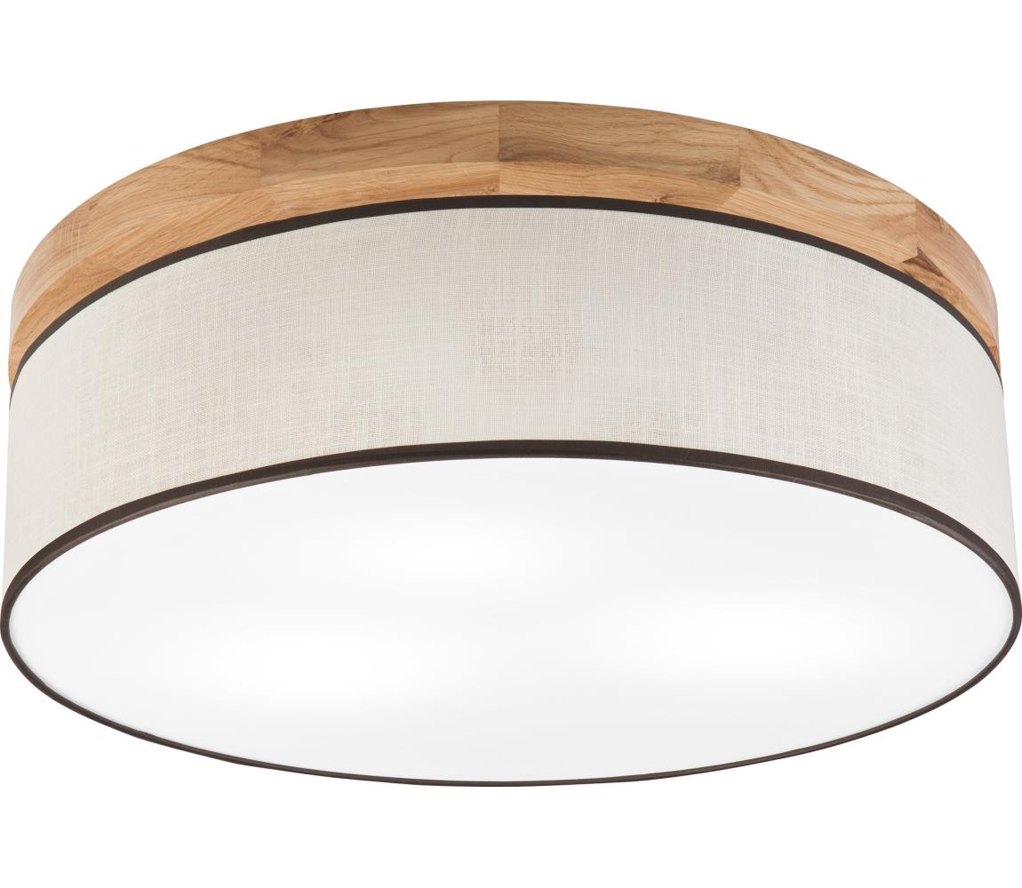 Brilagi - Plafon BELLADONNA 3xE27/15W/230V śr. 50 cm kremowy/dąb