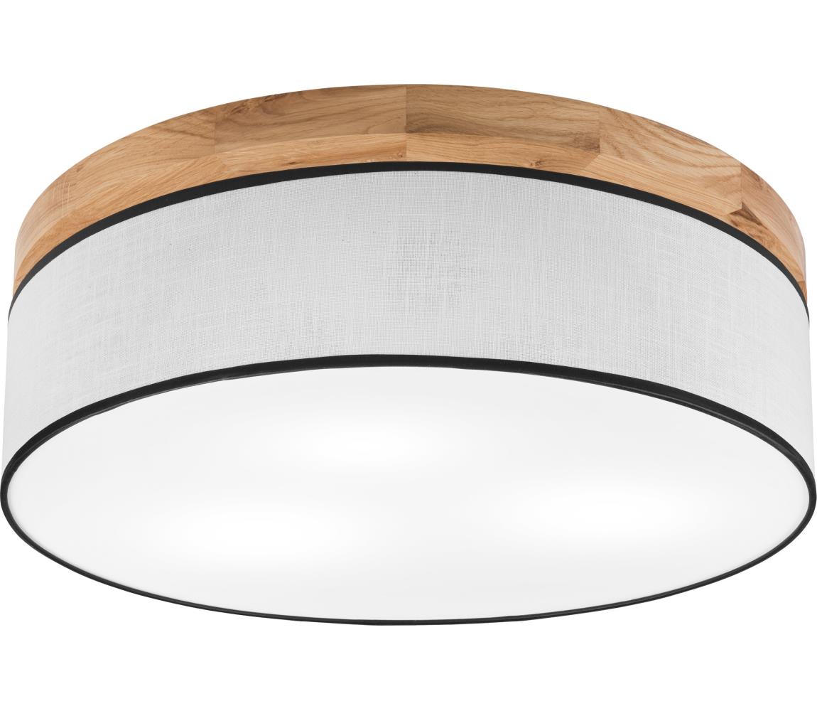 Brilagi - Plafon BELLADONNA 3xE27/15W/230V śr. 50 cm biały/dąb