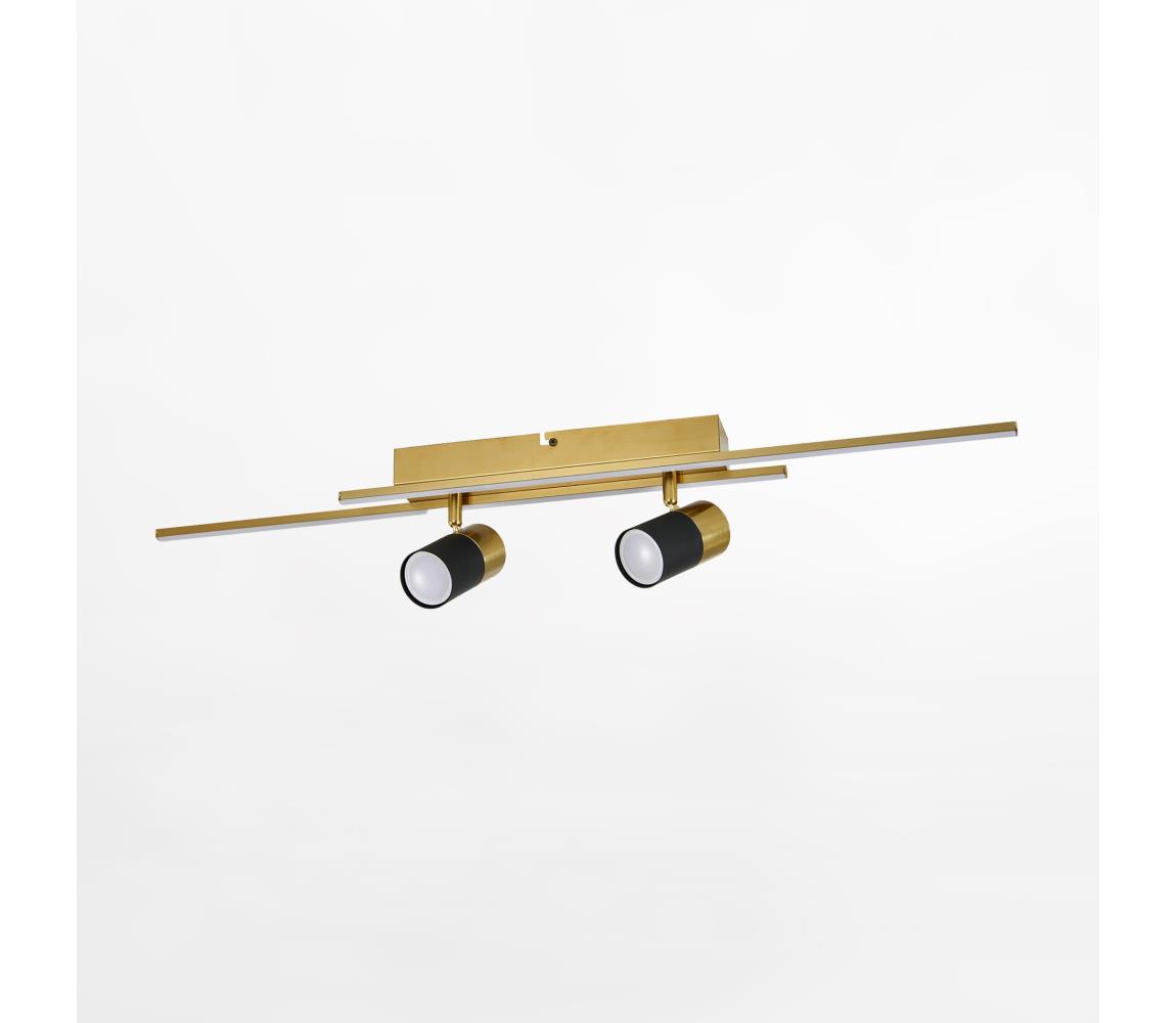 Zuma Line CL231041 - LED Oświetlenie punktowe LUMO 2xGU10/40W/230V + 2xLED/6W złote/czarne