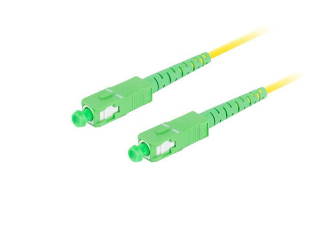 Patchcord światłowodowy lanberg sm sc/apc-sc/apc simplex 3.0mm lszh g657a1 2m żółty FO-SASA-SS11-0020-YE