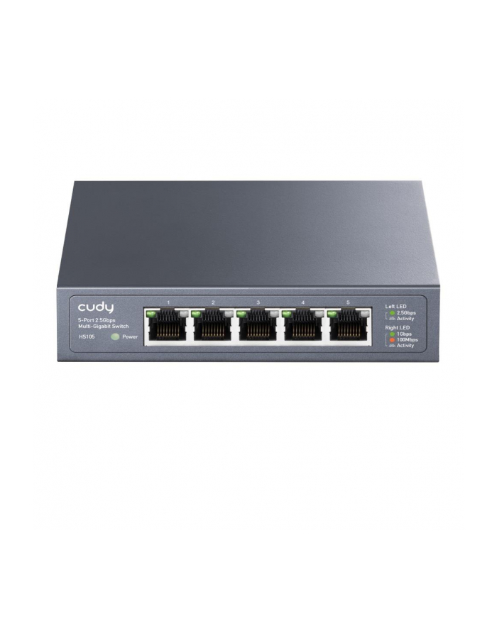 CUDY HS105 przełącznik sieciowy, 5-portowy, Multi-Gigabit, Metalowa obudowa