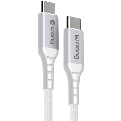 Kabel USB-C - USB-C CRONG Armor Link 0.25 m Biały