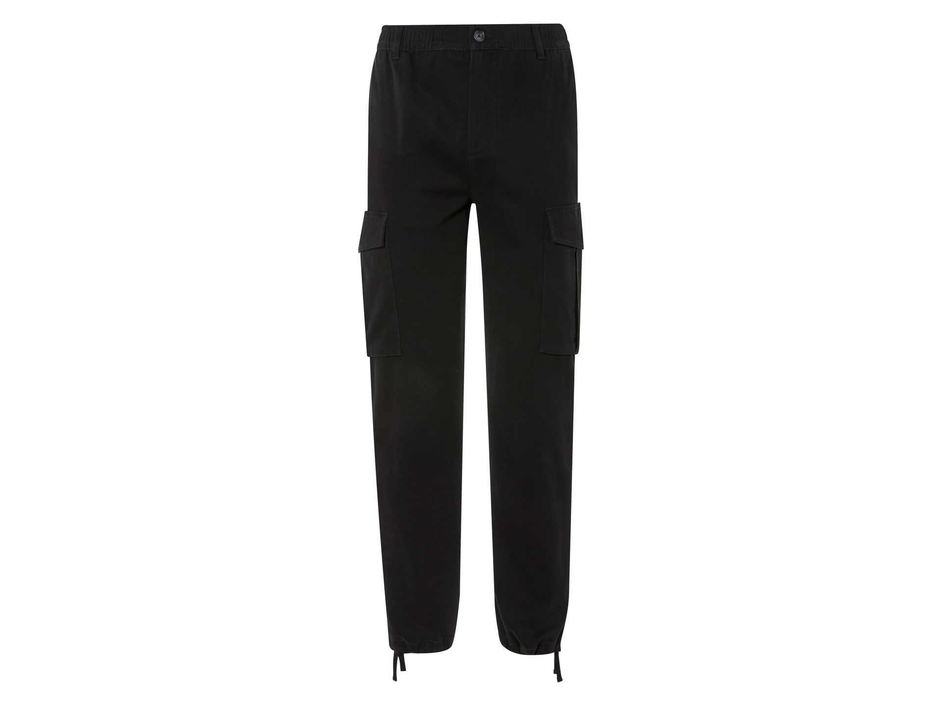 LIVERGY® Spodnie cargo męskie z bawełny (Czarny, M (48/50))