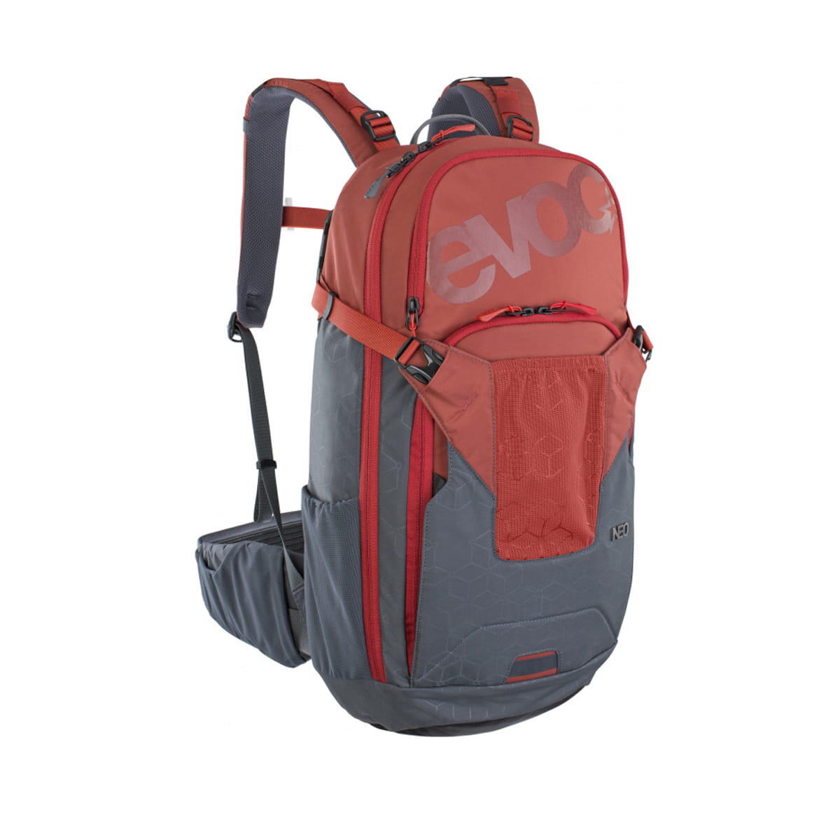 Evoc Neo Plecak z protektorem 16l, chili red/carbon grey S/M 2021 Plecaki rowerowe 100116514-S/M