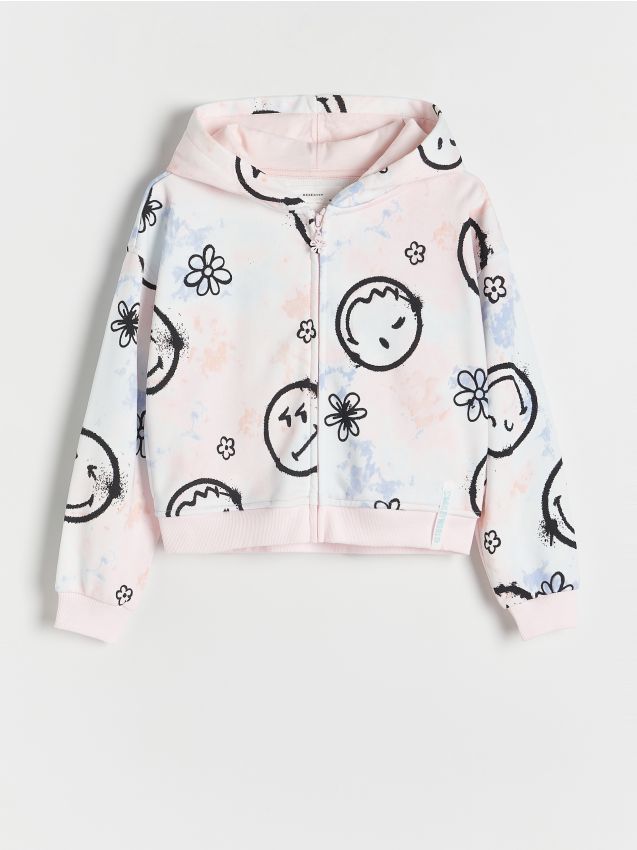 Reserved - Bawełniana bluza SmileyWorld® z aplikacją - wielobarwny