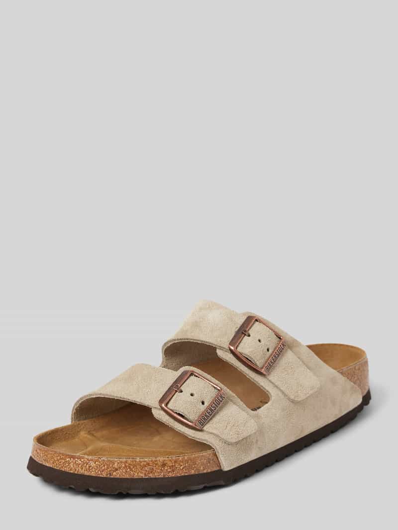 Klapki skórzane ze sprzączkami model ‘Arizona’
