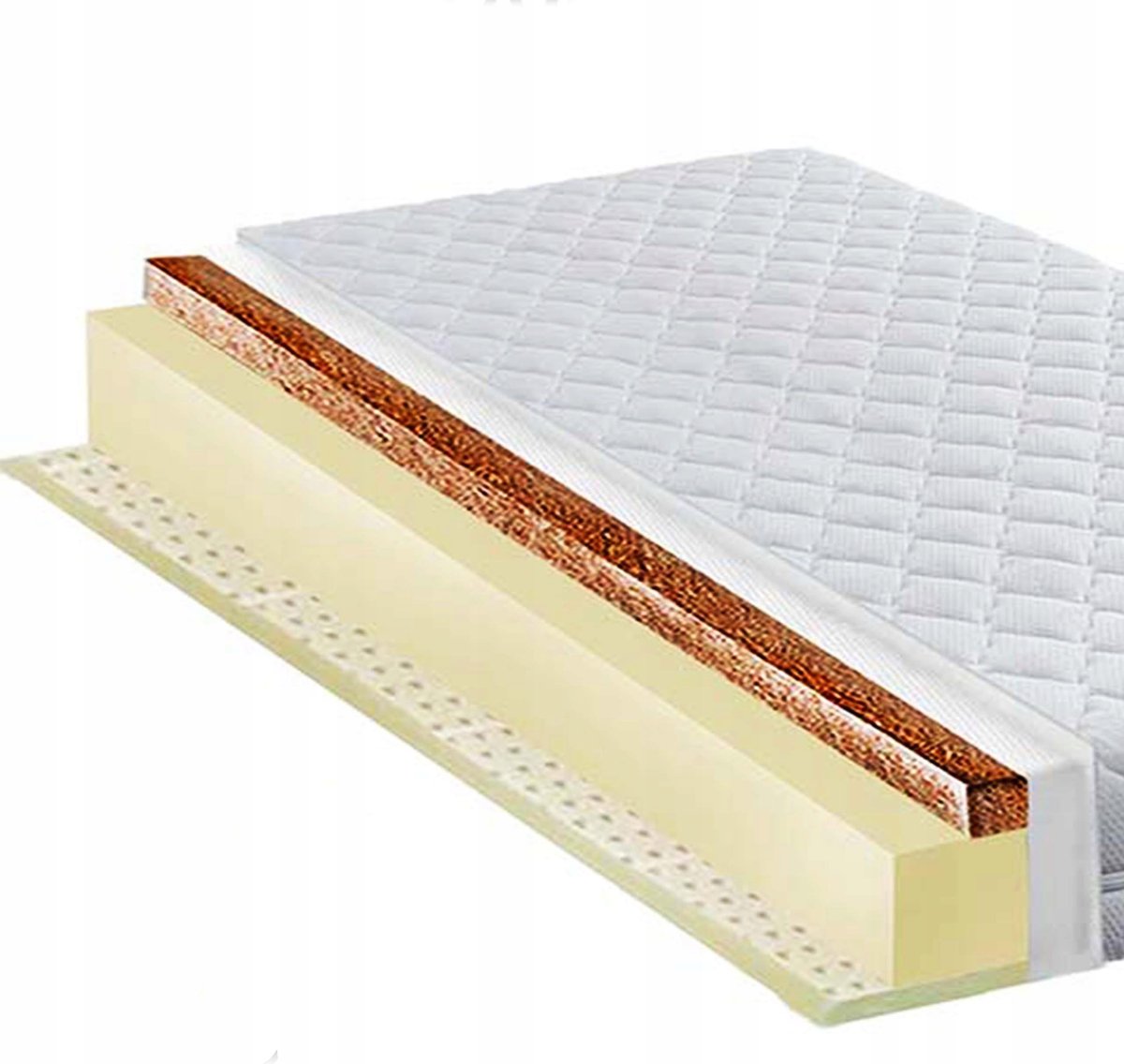 Materac piankowy 60x140 kokos lateks gruby 15cm