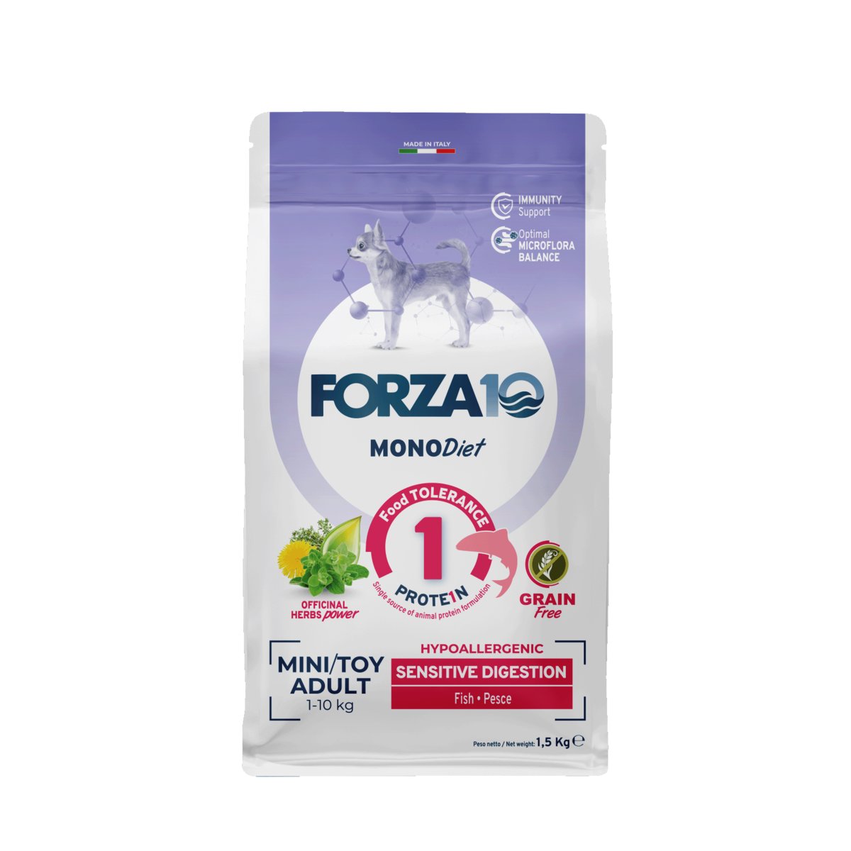 Forza10 Mini/Toy Monodiet Sensitive Digestion Ryba Dla Psa 1,5Kg