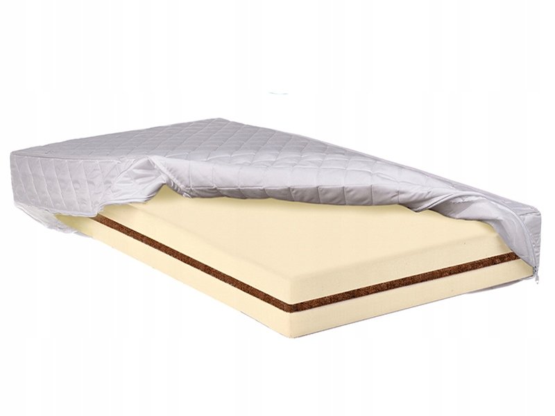 H3 Materac piankowy 90x200 z kokosem przewiewny 21cm usztywniony pianka