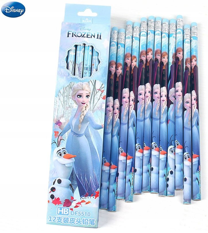 Ołówek Frozen Szkolny Dla Dziewczynki Hb Z Gumką