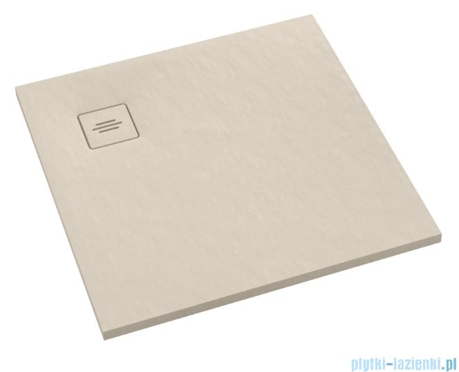 SCHEDPOL SCHEDLINE COLLECTION Brodzik kwadratowy PROTOS CASHMERE STONE (kaszmirowy kamień) 90x90x3,5 z systemem STABILSOUND PLUS 3SP.P1K-9090/PK/ST-M1/PK/ST-