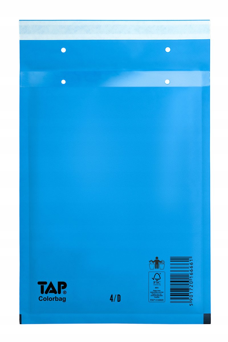 Niebieskie Koperty Bąbelkowe 14/4/D BLUE niebieski TAP Colorbag 100szt