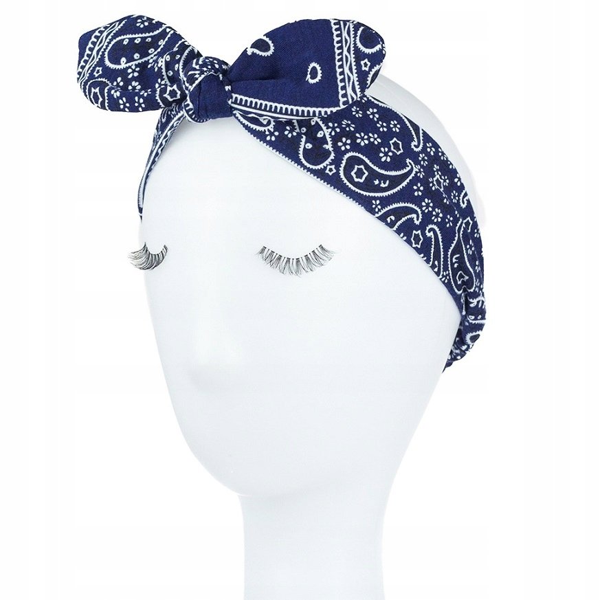 OPASKA DO WŁOSÓW NA GUMCE BANDANA PIN UP KOKARDA