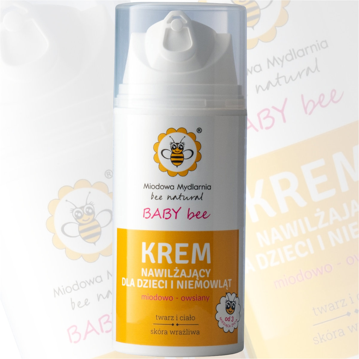 Miodowa Mydlarnia Krem Nawilżający Dla Dzieci i Niemowląt Miodowo Owsiany 100 ml