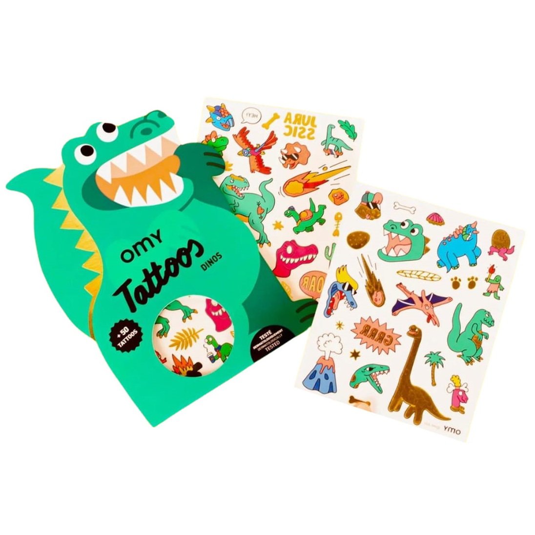 Tatuaże dla dzieci OMY - Dinozaury 50 szt.