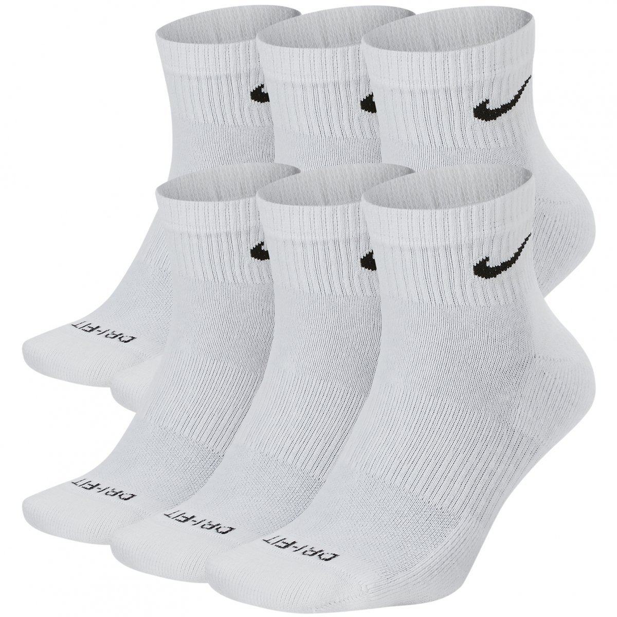Nike skarpety do kostki białe Everyday Cushioned 6pack SX6899-100 M