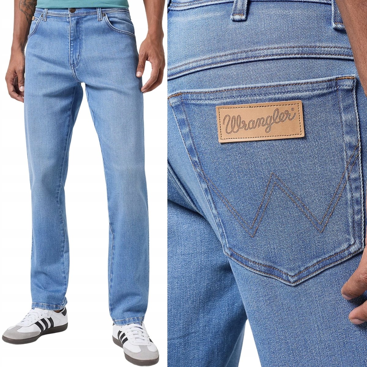 Wrangler TEXAS SLIM Murphy FREE TO STRETCH WYGODNE SPODNIE JEANSOWE W42 L34