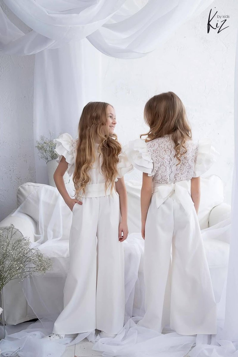 kombinezon EMILY Kiz BY Kids komunia wesele biały rozmiar 152