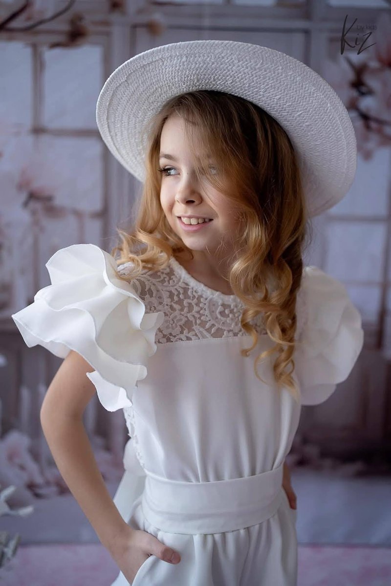 kombinezon EMILY Kiz BY Kids komunia wesele biały rozmiar 164