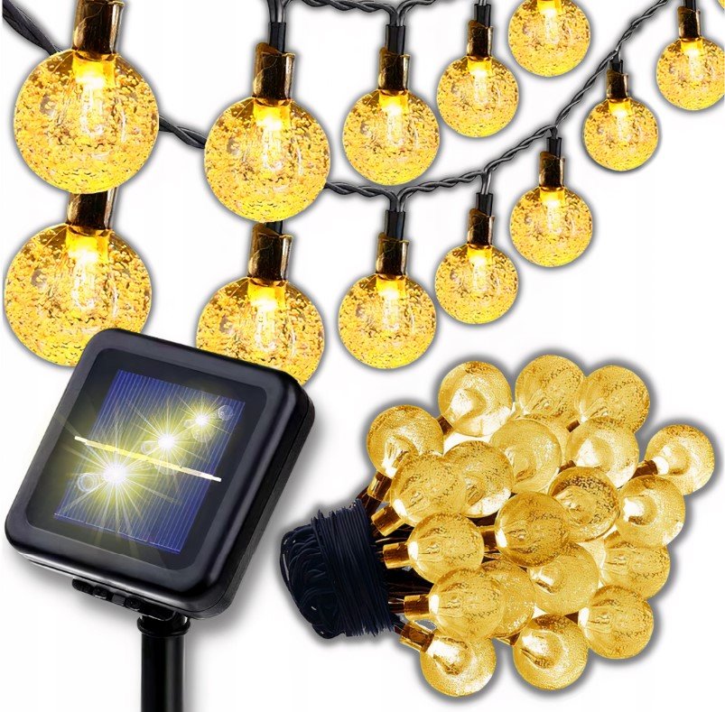 GIRLANDA ŚWIETLNA SOLARNA 20LED 5 METRÓW LAMPA CZUJNIK ZMIERZCHU