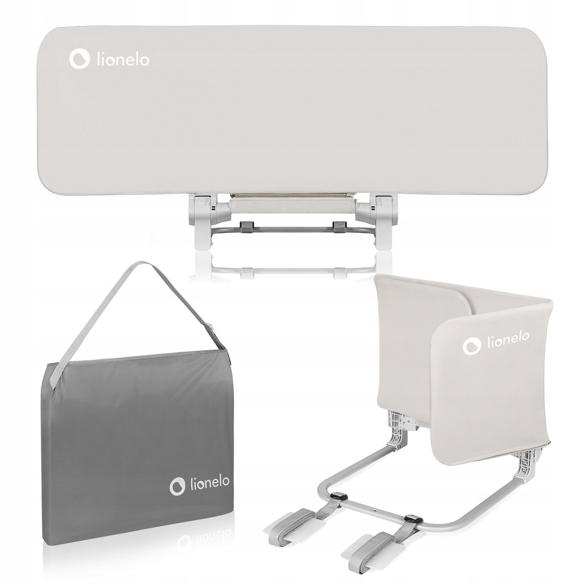 Barierka bramka do łóżka składana PRZENOŚNA + torba 105 cm Lionelo Lora