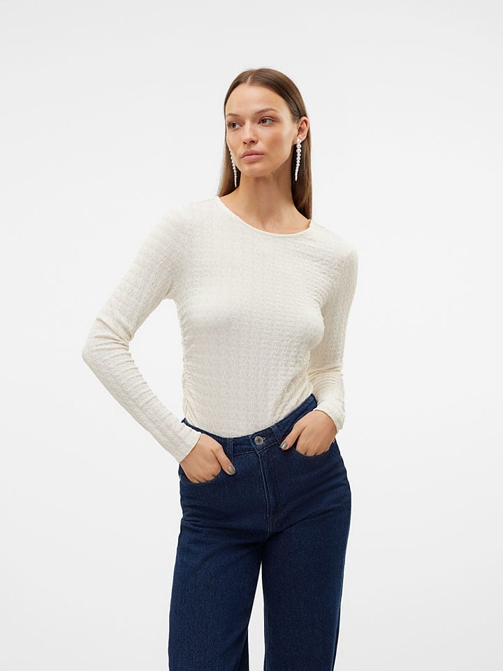 Vero Moda Bluzka w kolorze kremowym